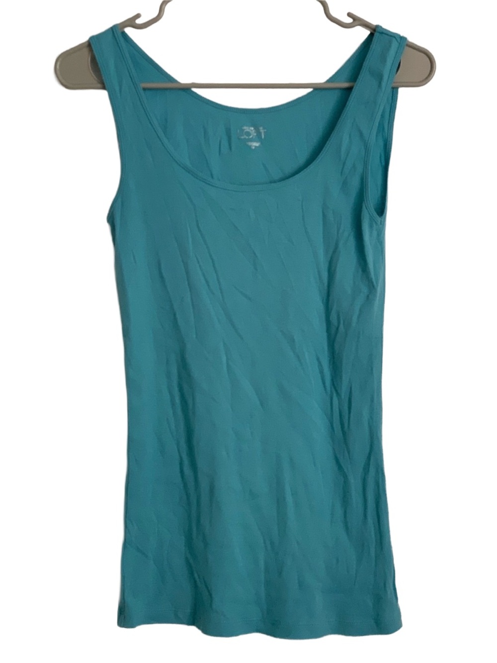 LOFT Women’s Turquoise Blue Sleeveless Cotton Tank Top